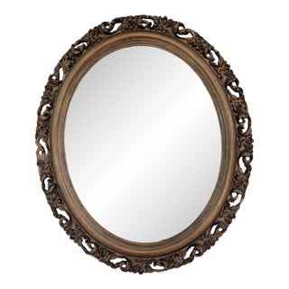 Late 19th Century Victorian Style Oval Wooden Frame For Sale
