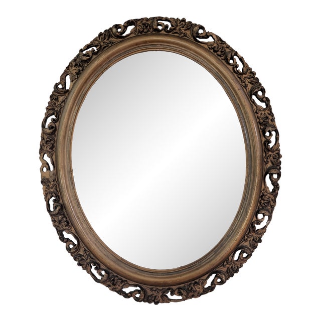 Late 19th Century Victorian Style Oval Wooden Frame For Sale