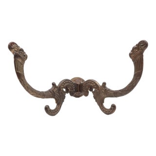 Cast Iron Antique Beaded Victorian Hall Tree Hook For Sale