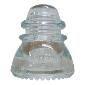 Vintage Hemingray 42 Teal Tinted Glass Insulator