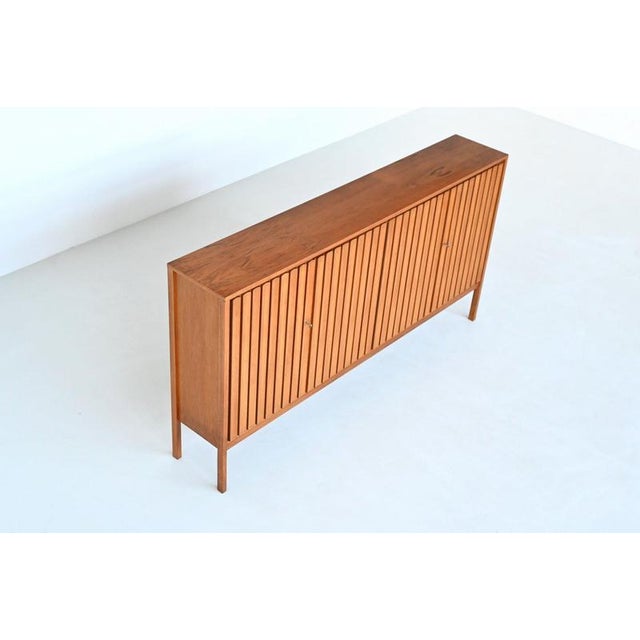 Symmetric Highboard in Walnut by Leo Bub for Bub Wertmöbel, Germany, 1960 For Sale - Image 17 of 18