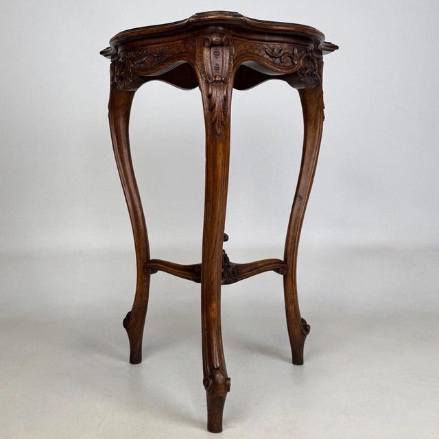 Victorian Style Mahogany Triangular Side Table, 1900s For Sale - Image 4 of 8