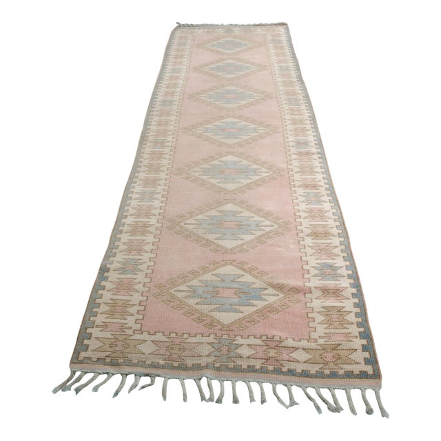 Mid 20th Century Anatolian Kitchen Decor Hallway Runner Rug For Sale