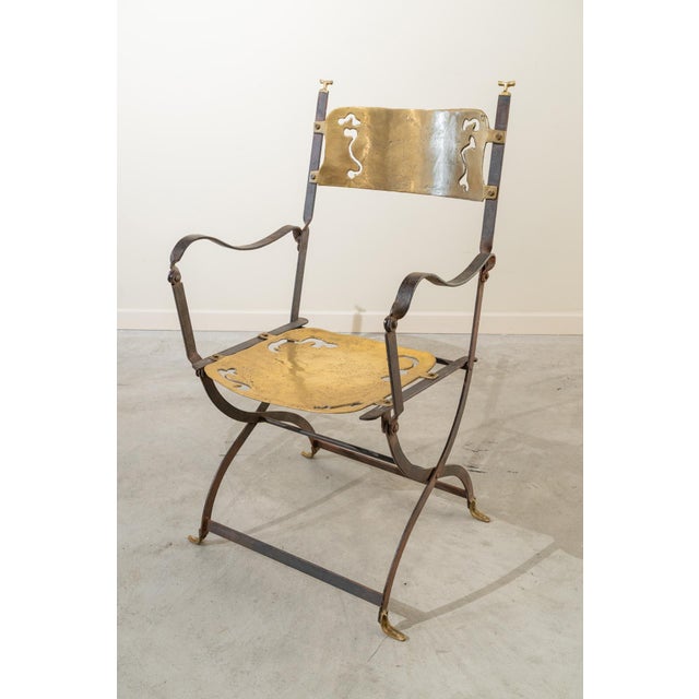 Brutalist Folding Armchair by David Marshall, Spain, Late 20th Century For Sale - Image 12 of 14
