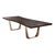 Art Deco Safari" Dining Table With Bronze and Live Edge Top, Handmade For Sale - Image 3 of 8