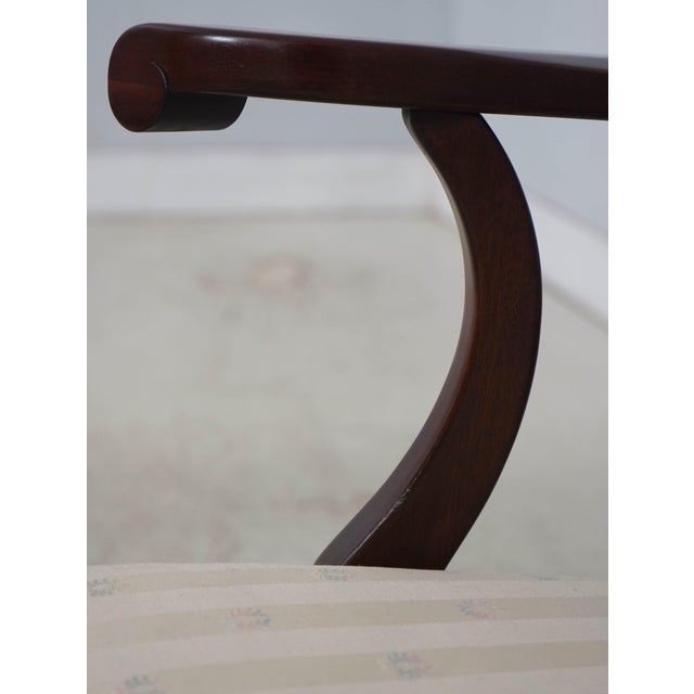 Brown Set of 6 Henkel Harris Mahogany Queen Anne Dining Chairs For Sale - Image 8 of 18
