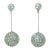 Rhinestone Orb Drop Dangle Earrings, 1960's For Sale
