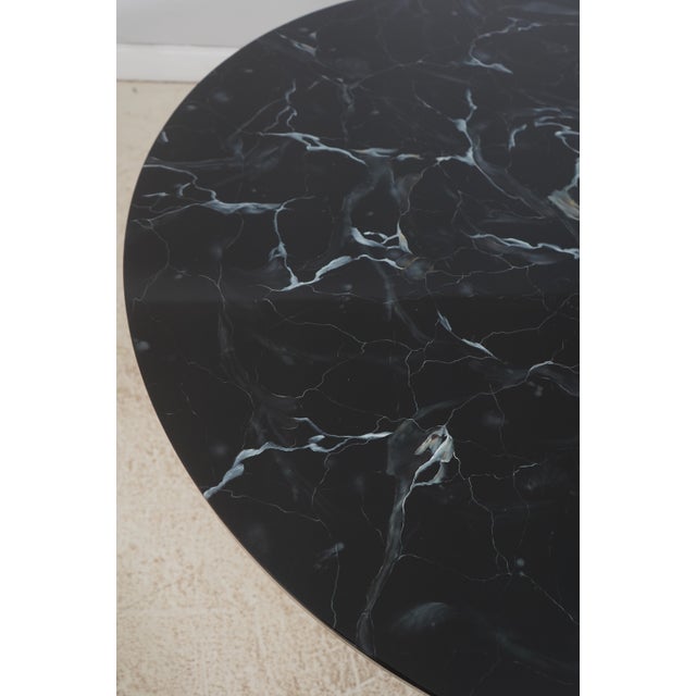 Baker French Empire Round Faux Marble Top Center Table For Sale - Image 15 of 16