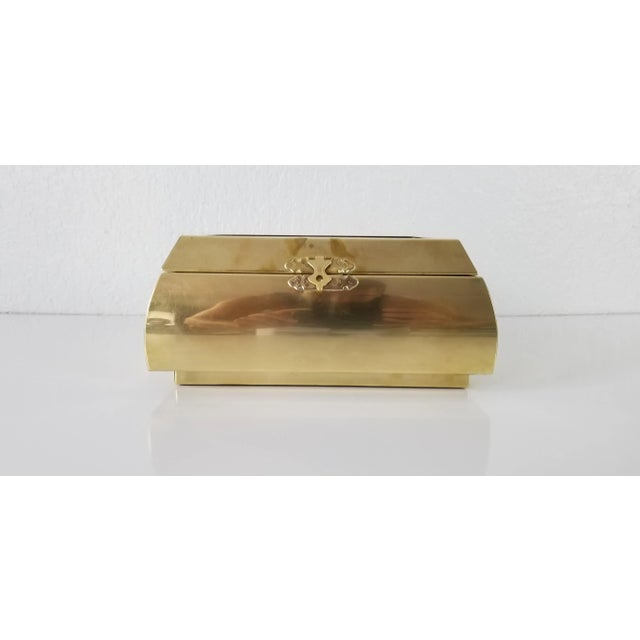 Mid-Century Modern 1970s Du Vonn Collection Solid Brass Trinket Box For Sale - Image 3 of 12