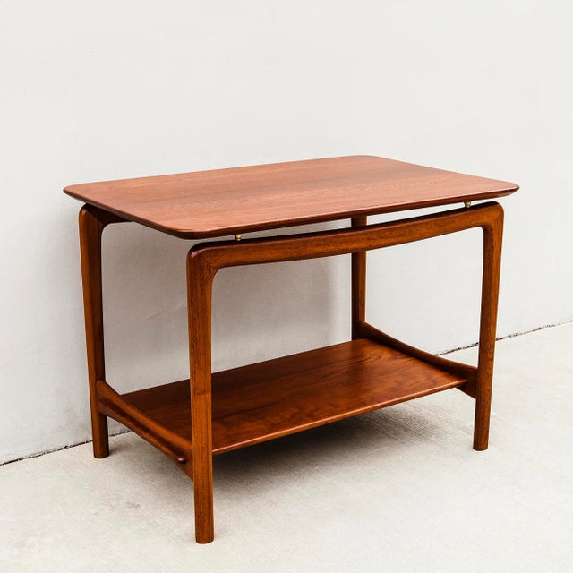 1950s Restored Danish Modern Teak Side Table by Hvidt & Molgaard-Nielsen For Sale - Image 11 of 12