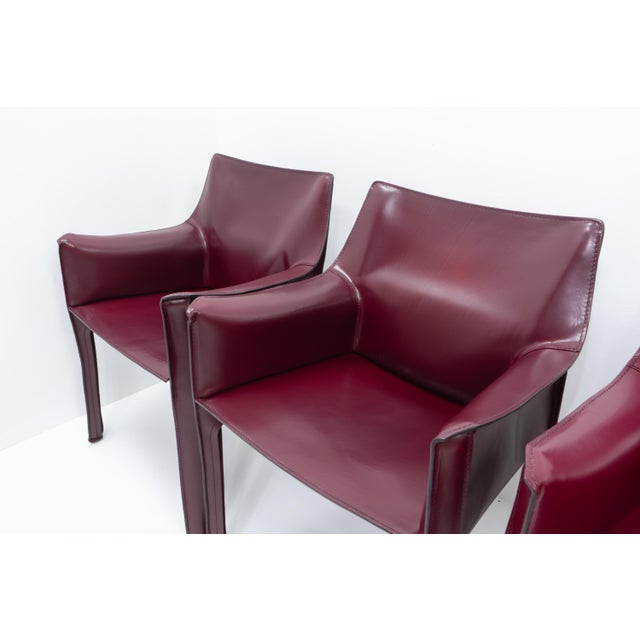 CAB 413 Armchairs by Mario Bellini for Cassina, 1990s, Set of 4 For Sale - Image 12 of 17