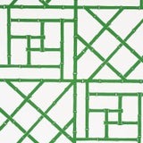 Sample - Schumacher X Cristina Buckley Trellis Wallpaper in Safari Green For Sale