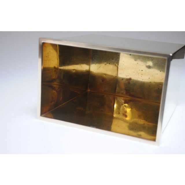 Brass Vintage Hollywood Regency Style Polished Brass Wastebasket/Umbrella Stand For Sale - Image 8 of 12