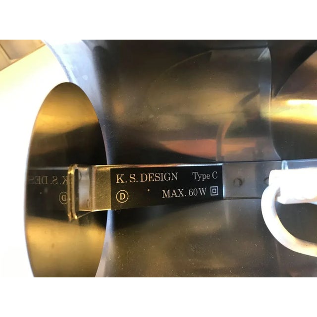 1970s Vintage Scandinavian Stainless Steel Wall Sconces by K. S. Design, 1970s, Set of 2 For Sale - Image 5 of 9