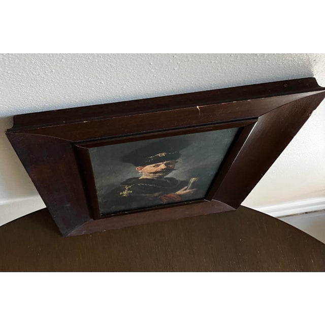 Wood Antique Framed Print of Rembrandt's "A Polish Nobleman" - Krumbholz Fine Arts Milwaukee For Sale - Image 7 of 15