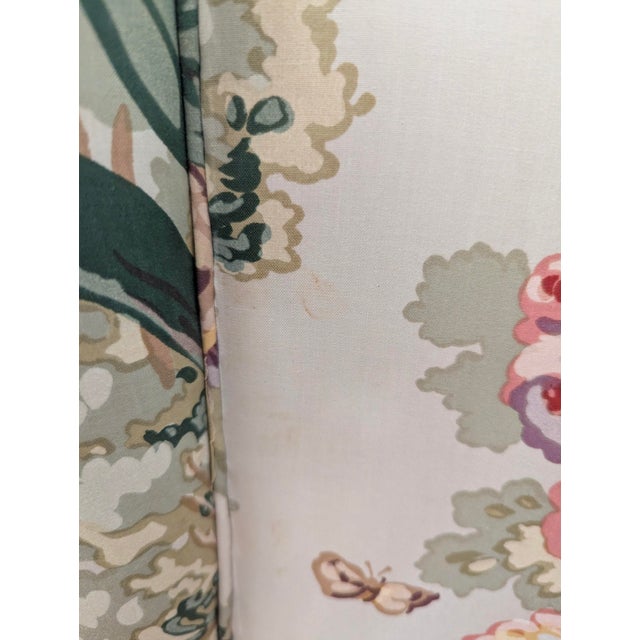 Vintage Grandmillenial Chintz English Rose Wingback Chair For Sale - Image 12 of 16