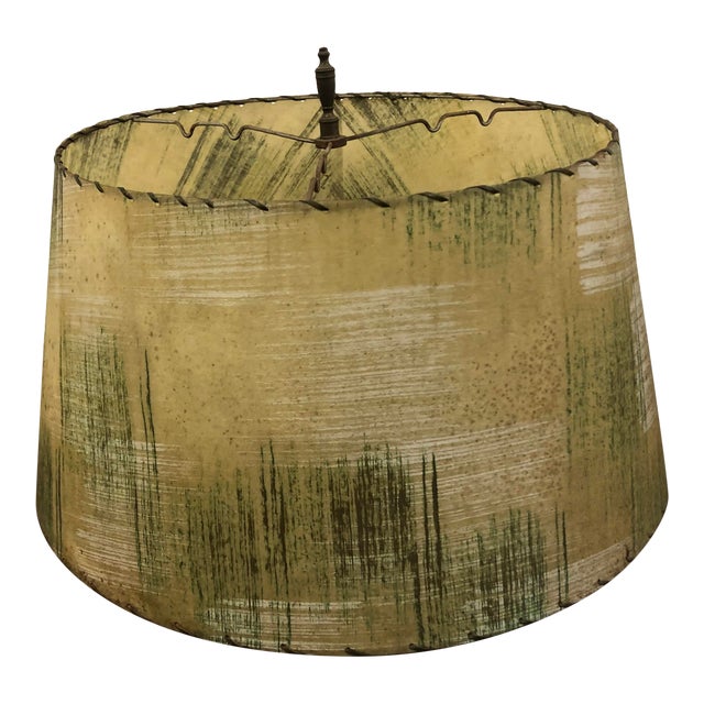 Vintage Mid Century Modern Beige Fiberglass Lamp Shade With Green Accents Chairish Our unique lamp shades come with thoughtful textural details you'll love. vintage mid century modern beige fiberglass lamp shade with green accents