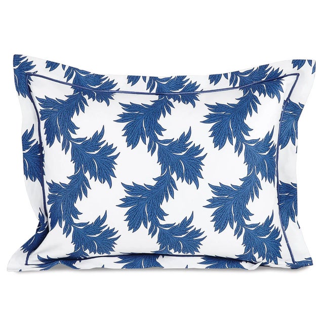 Contemporary Newberry Sham Navy in Standard For Sale - Image 3 of 3