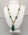 Trifari 1960s Vintage Crown Trifari Faux-Jade Pendant Necklace For Sale - Image 4 of 7