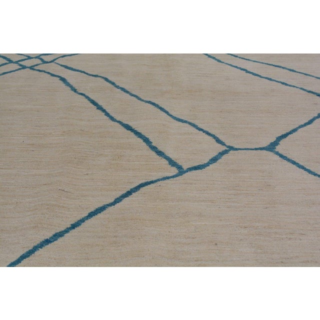 Contemporary Moroccan Hand Knotted Beni Ourain Rug With Soft Texture,6'8"X9'10" For Sale - Image 3 of 6