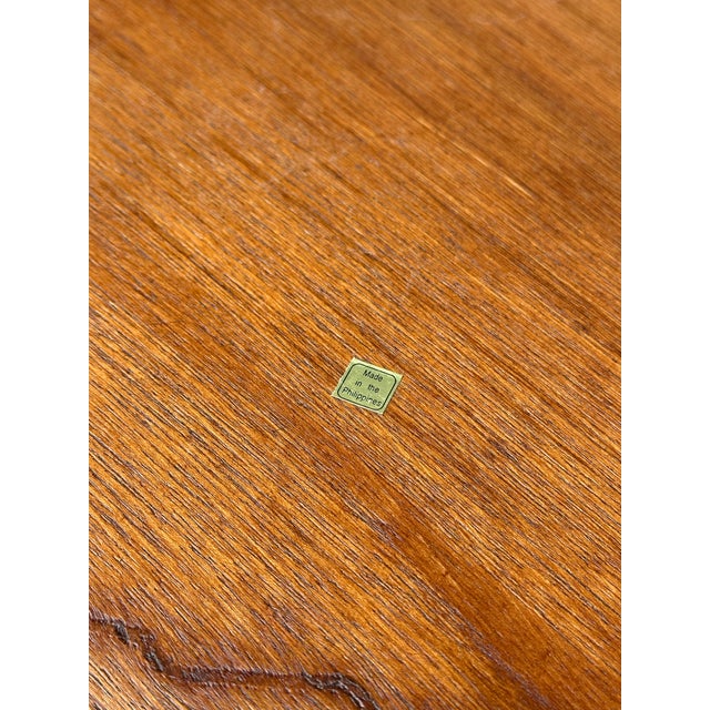 1990s British Colonial Style Oversized End Tables or Center Table- A Pair For Sale - Image 12 of 12