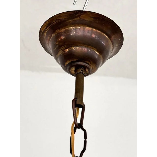 Italian Brass and Cut Glass Pendant Lamp, 1960s For Sale - Image 11 of 14