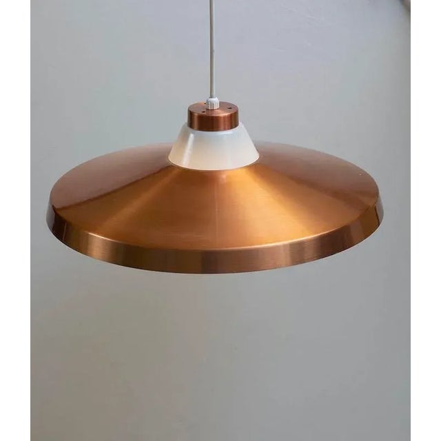 Mid-Century Modern Vintage Copper-Colored Ceiling Lamp For Sale - Image 3 of 5