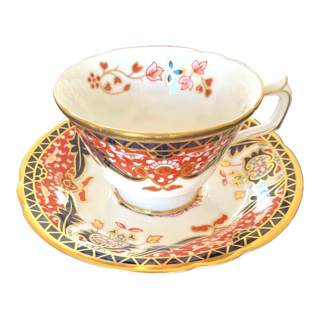 Royal Crown Derby Imari English Bone China Tea Cup and Saucer For Sale