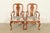 A gorgeous pair of Queen Anne or Georgian style armchairs or dining captain chairs By Baker Furniture USA, Circa 1980s...