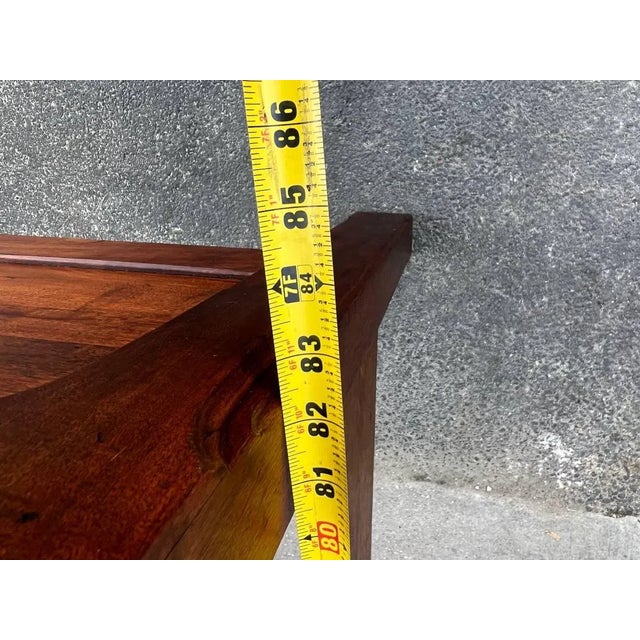 19th Century Solid Walnut Carved Double Bed Frame. For Sale - Image 11 of 12