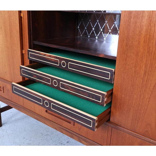 Danish Teak Highboard with Drawers, 1960s For Sale - Image 9 of 13