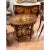 Elegant Oval Accent Table With Inlaid Wood, Brass Gallery, Drawer & Lower Shelf For Sale In Miami - Image 6 of 6