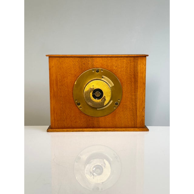 Table Clock with 8-Day Movement in Walnut and Burl Wood from Kienzle, Germany, 1950s For Sale - Image 11 of 13