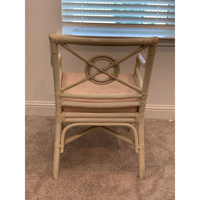 Vintage McGuire Target Back Rattan Arm Chair | Chairish