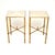 A stylish and very well made pair of vintage French brass and marble side tables. They were made in France, and date from...