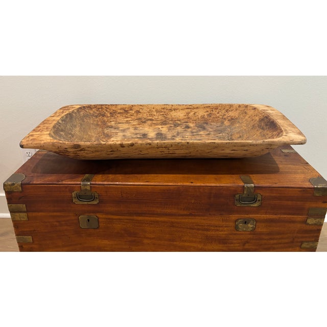 Large 19th Century Hand Carved Primitive Organic Modern Wooden Dough Bowl / Trencher For Sale - Image 17 of 18