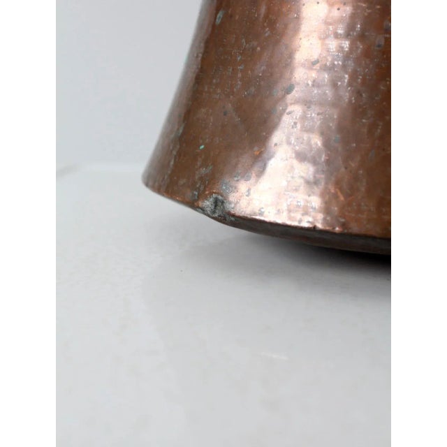 Mid 19th Century Antique Hammered Copper Cauldron For Sale - Image 5 of 10