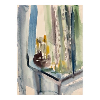 1952 Robert Colborne Mid Centre Still Life Watercolor For Sale