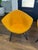 Metal Vintage Harry Bertoia for Knoll Diamond Chairs in Original Mustard Upholstery — Pair For Sale - Image 7 of 15