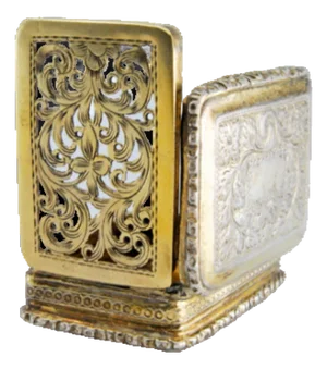 George III Silver and Gold Vinaigrette Box with Reliefs and Friezes