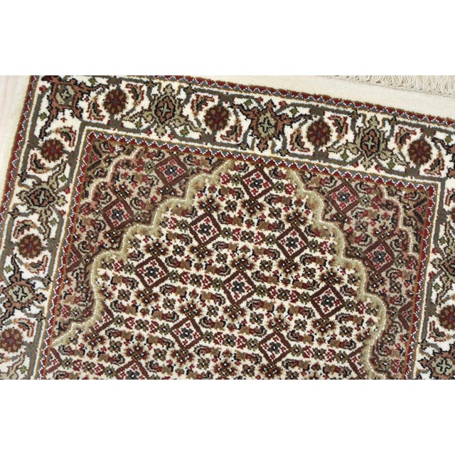 Ivory Tabriz Mahi Runner 2’10” X 11’10” Ivory Wool Traditional Hand-Knotted Rug For Sale - Image 8 of 15