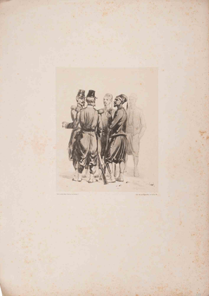 Auguste Raffet, Soldats de l’Armée Ottomane, Lithograph, 1830s