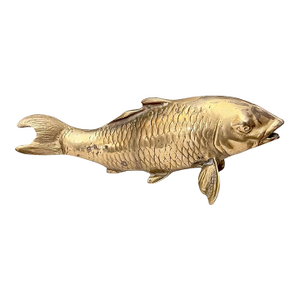 Vintage Chinese Brass Koi Fish