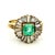 Vintage 14k Gold Emerald & Diamond Ballerina Ring, Circa 1980, Size 7 For Sale - Image 9 of 11