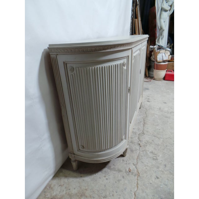 Swedish Gustavian Style Unique 4 Door Sideboard For Sale In Miami - Image 6 of 14