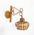 Mid-Century Modern Rattan and Bamboo Sconce Lantern, Italy, 1960s For Sale - Image 10 of 11