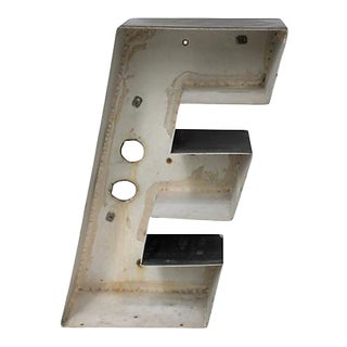 Vintage Aluminum Letter E For Sale