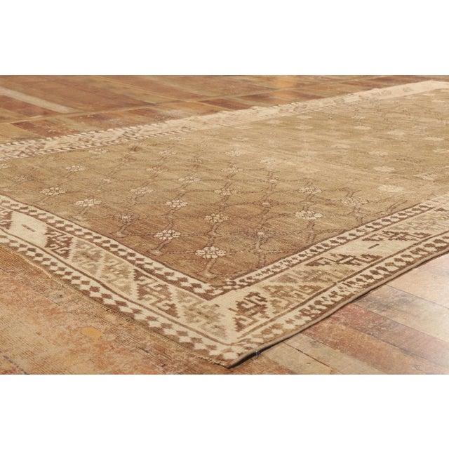 Brown Vintage Earthy Turkish Kars Rug - 05'06 X 11'06 For Sale - Image 8 of 10