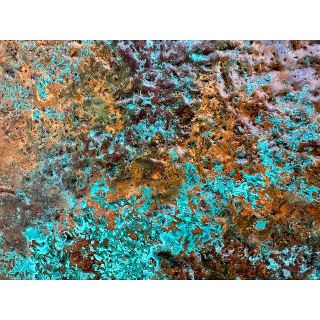 Textured Copper Wall Art With Green & Brown Patina by Jeremy Maronpot For Sale - Image 10 of 13