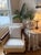 Traditional Donghia Lounge Chair in Rattan and Mahogany For Sale - Image 3 of 16